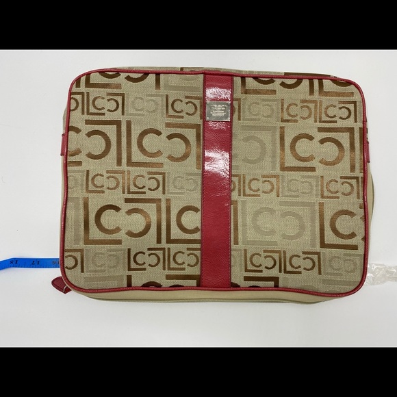 Liz Claiborne Laptop Brown-Pink Suede Leather Sleeve 16” Width x 12” Height - Picture 5 of 6